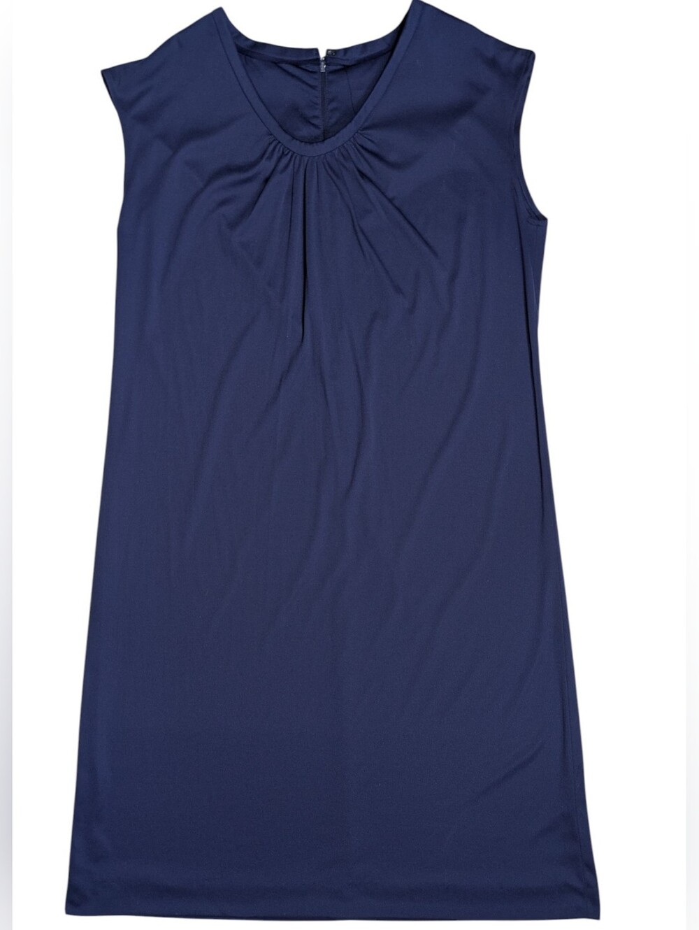 70s Lorac Originals Sleeveless Navy Women’s Top with Gathered V-Neck Size 2XL